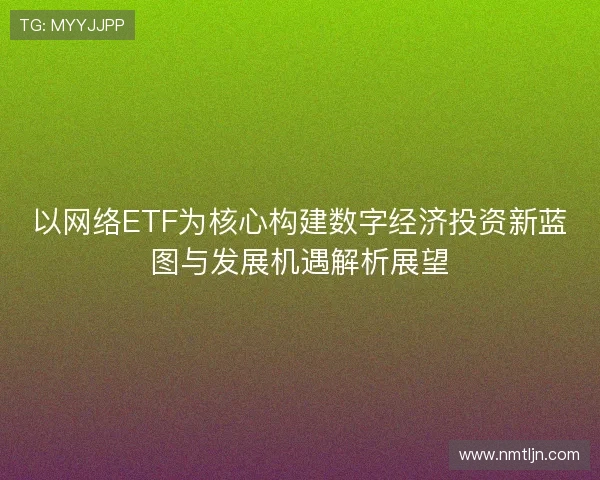 以网络ETF为核心构建数字经济投资新蓝图与发展机遇解析展望 以网络ETF为核心构建数字经济投资新蓝图与发展机遇解析展望